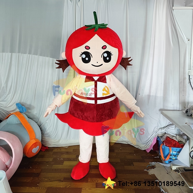 Funtoys Customize Orange Mascot Costume With Leaves Tomato Apple Fruit Cosplay Cartoon Halloween Christmas Carnival For Adult