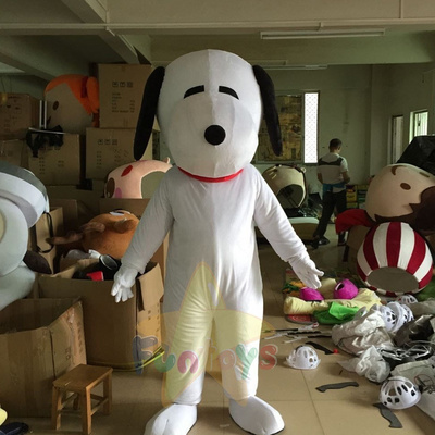 Funtoys Lovely Snoopy Dog Mascot Costume Adult Cartoon Animal Cosplay Halloween Christmas