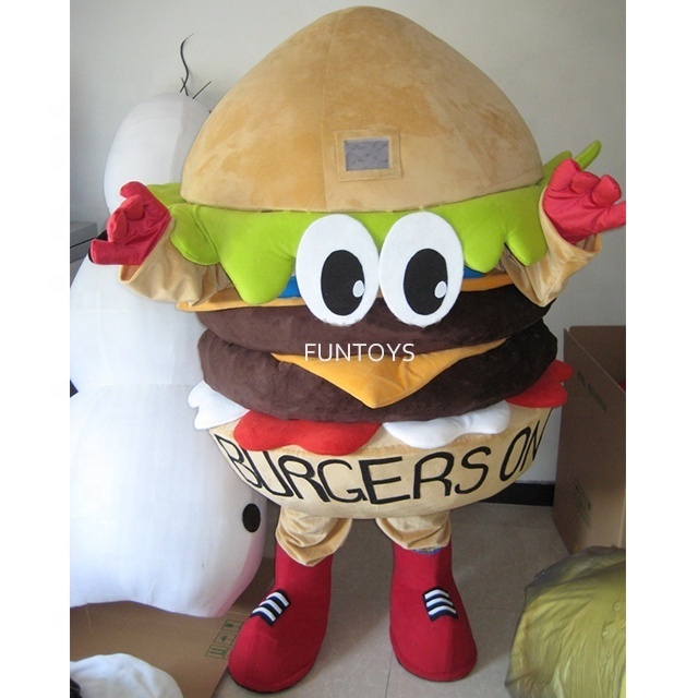 Funtoys CE Best Burgers Hamburger Mascot Burger Costume Custom Fancy Anime Cosplay Mascotte Fancy Dress Carnival