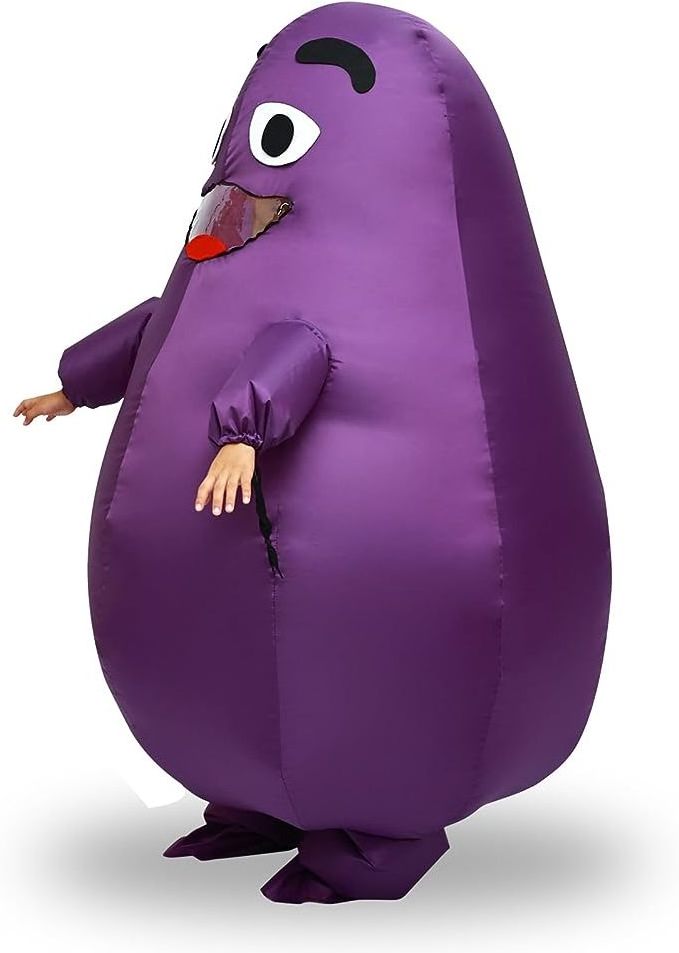 Funtoys Purple Grimace  Inflatable Costume for Adult Cartoon Cosplay for Halloween Christmas Party Performance Activity