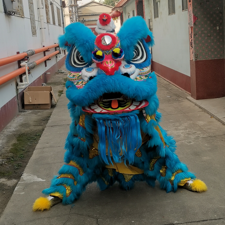 High Quality Chinese new year Adult Lion Dance Wool Prop Plush Dragon Lantern performance Authentic Lion Dance Costume For Sale