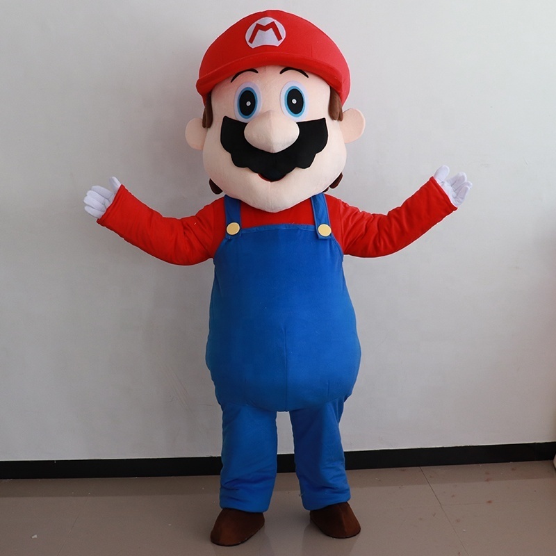 Funtoys Super Mario& Luigi 2 Mascot Costume Plush Customized Cartoon Halloween Anime Carnival Mascotte Promotion For Adult