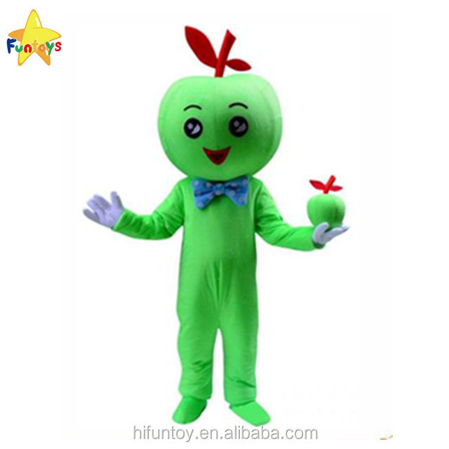 Funtoys Cheap Green Apple Mascot Costume For Adults Advertising