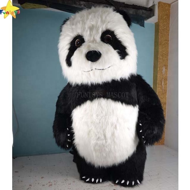 Funtoys CE Inflatable Panda Polar Bear Mascot Costume For Party