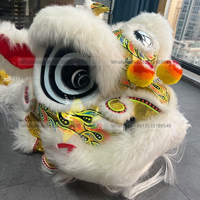 New Chinese new year Adult Lion Dance Wool Prop Plush Dragon Lantern performance Authentic China Lion Dance Costume For Sale