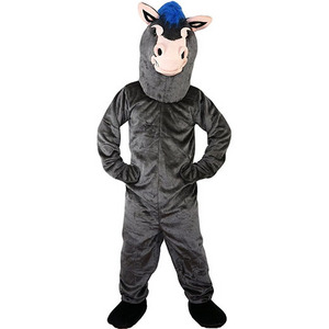 Funtoys Grey Donkey Mascot Costume for Animal Cartoon Cosplay Adult Size for Party Game Feast Carnival