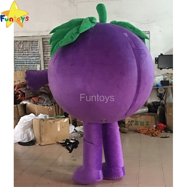 Funtoys Fruit Inflatable Evil Eggplant Mascot Costumes Grape Halloween Animation For Adult