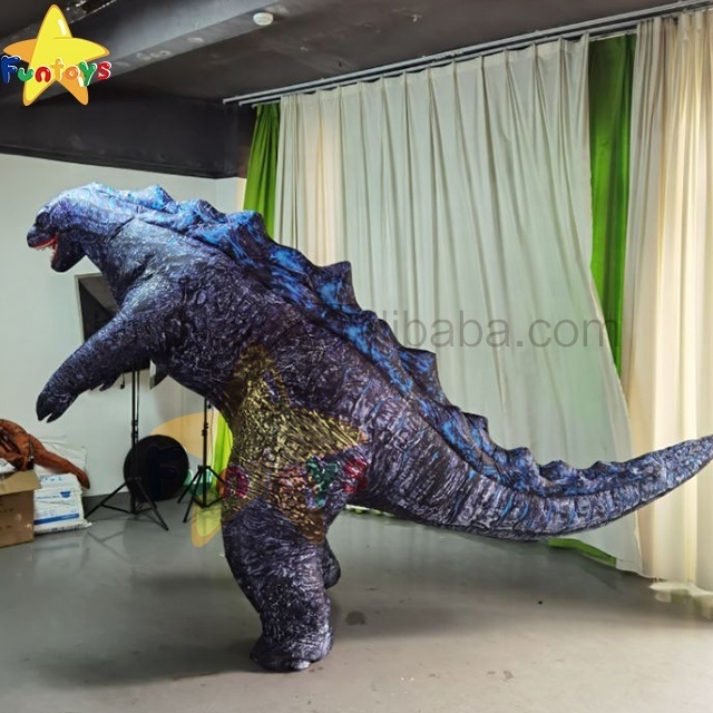 Funtoys Inflatable Dinosaur Dragon Gorilla Mascot Costume King Kong Fursuit Black Macotte Christmas Halloween For Adult