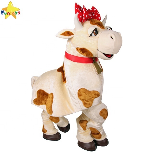 Funtoys Plush 2 Person Cow Mascot Costume For Adult Halloween