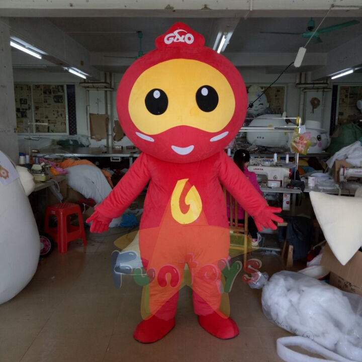 Funtoys Funny Red Doll Mascot Costume for Halloween Game Party Dress Character