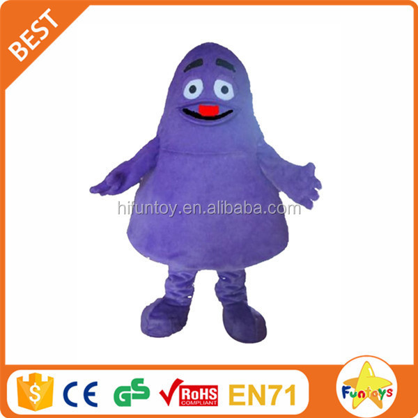 Funtoys CE Grimace Purple Monster Mascot Costume Cartoon Character Adult