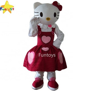 Funtoys Adult Hello Kitty Mascot Costume Red Dress For Halloween Party