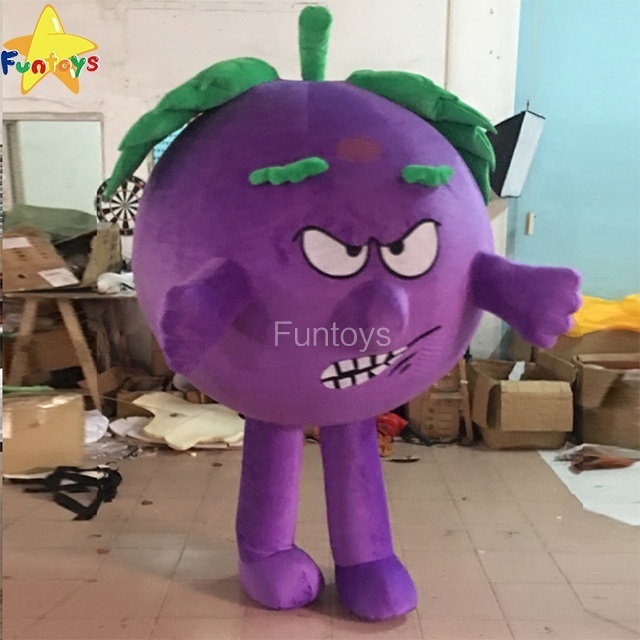 Funtoys Fruit Inflatable Evil Eggplant Mascot Costumes Grape Halloween Animation For Adult