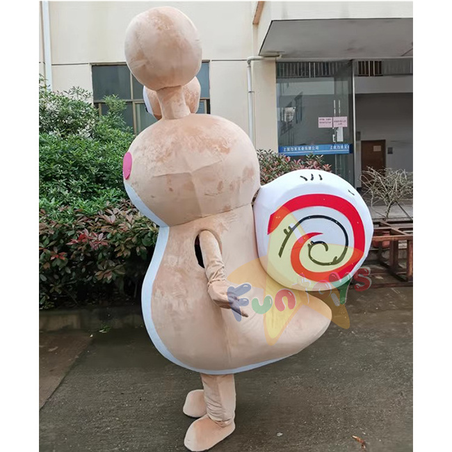 Funtoys Professional production custom cartoon Snail mascot costume cute animal mascot costumes for large event party