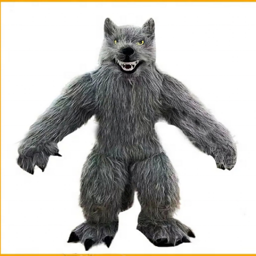 Funtoys Realistic Plush Wolf Adult Cartoon Animal Character Inflatable Mascot Costume for Entertainment Festival Carnival Game