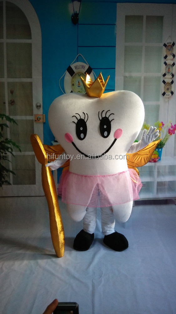 Funtoys plush Golden Queen Tooth Mascot Costume