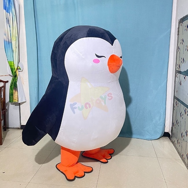 Funtoys MOQ 1 PIECE Hot sale Inflatable cute penguin mascot costume party adult penguin cosplay mascot animal costume for sale