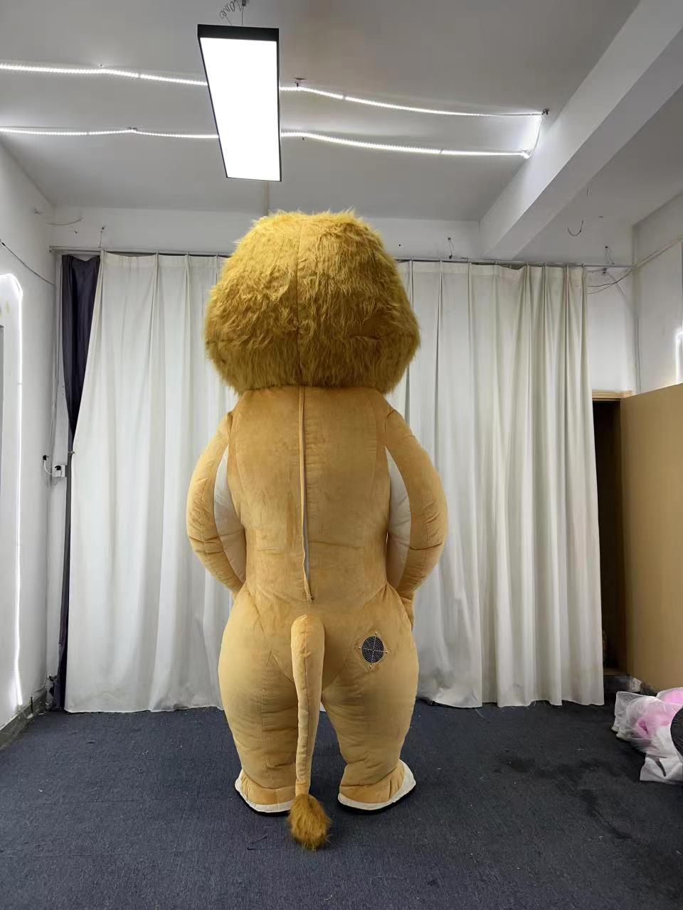 Funtoys Brown Long Fur Lion Mascot Costume for Adult Cartoon Character for Conference Advertising Festival Presentation