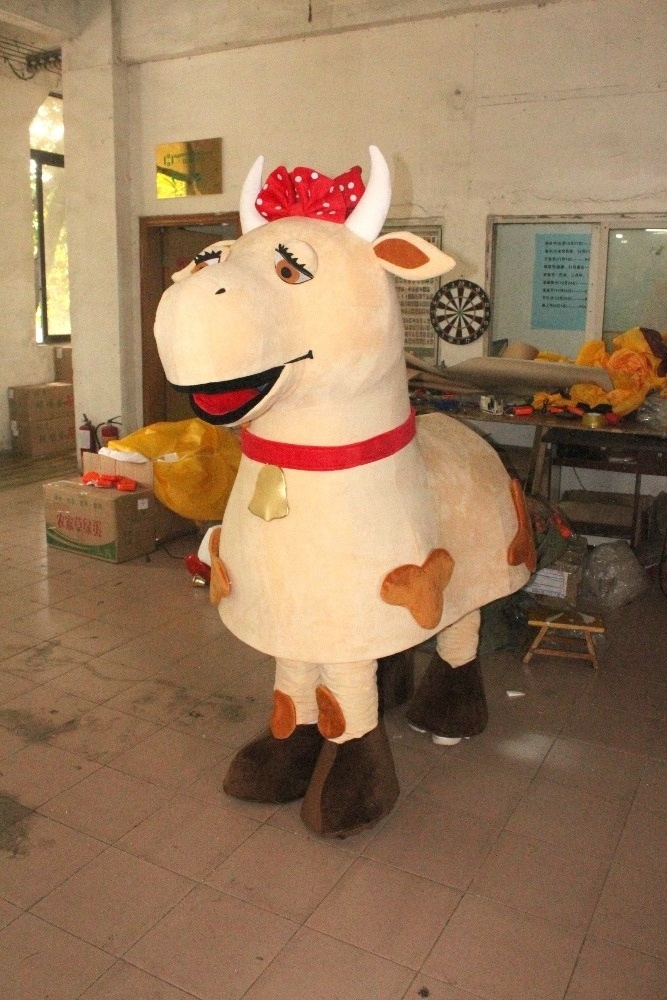 Funtoys Plush 2 Person Cow Mascot Costume For Adult Halloween