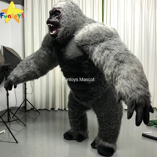 Funtoys Ape Inflatable Gorilla Mascot Costume 2/2.6/3m King Kong Custom Anime Cosplay Mascotte Fancy Dress Carnival For Adult