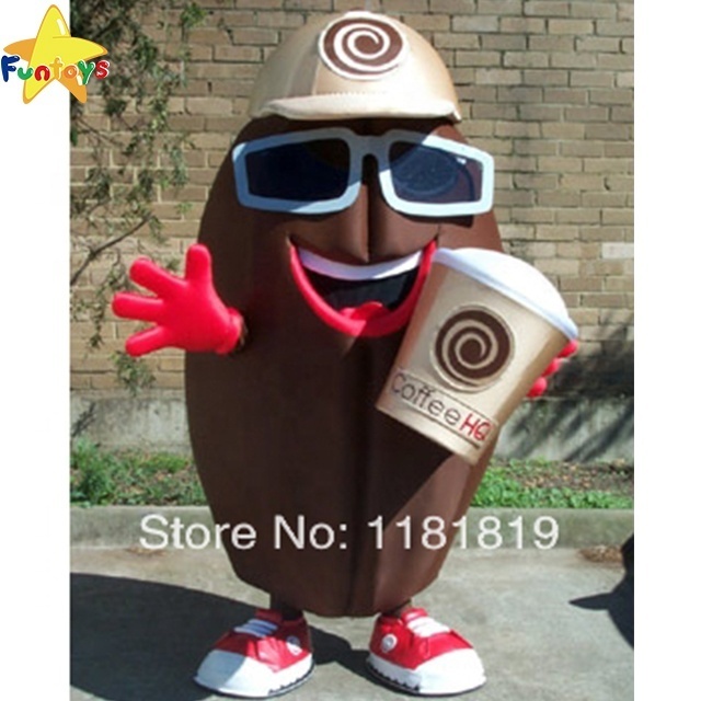 Funtoys Coffee Bean Mascot Costume For Adult Fancy Dress Cartoon Party Halloween Christmas