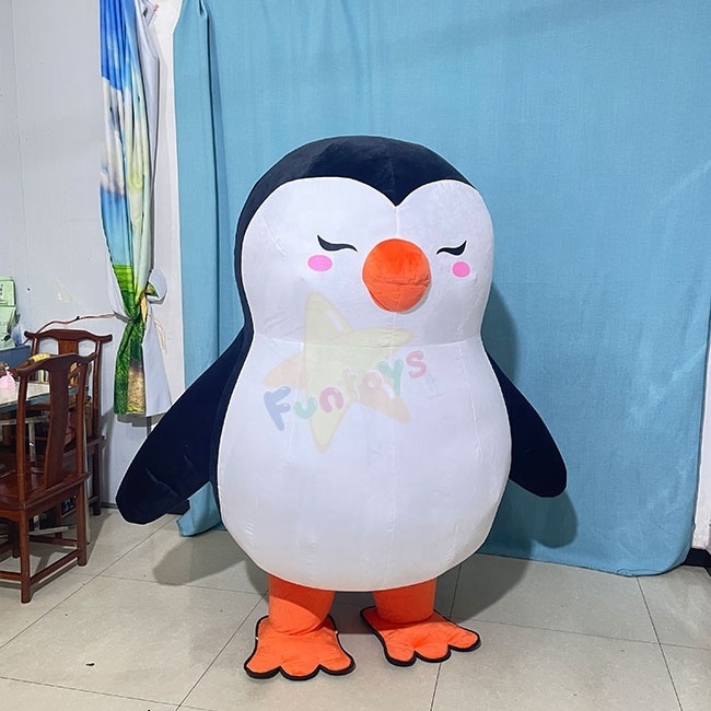 Funtoys MOQ 1 PIECE Hot sale Inflatable cute penguin mascot costume party adult penguin cosplay mascot animal costume for sale