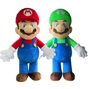 Funtoys Inflatable Super Mario& Luigi 2m Mascot Costume Customized Cartoon Halloween Anime Carnival Mascotte Costumes For Adult