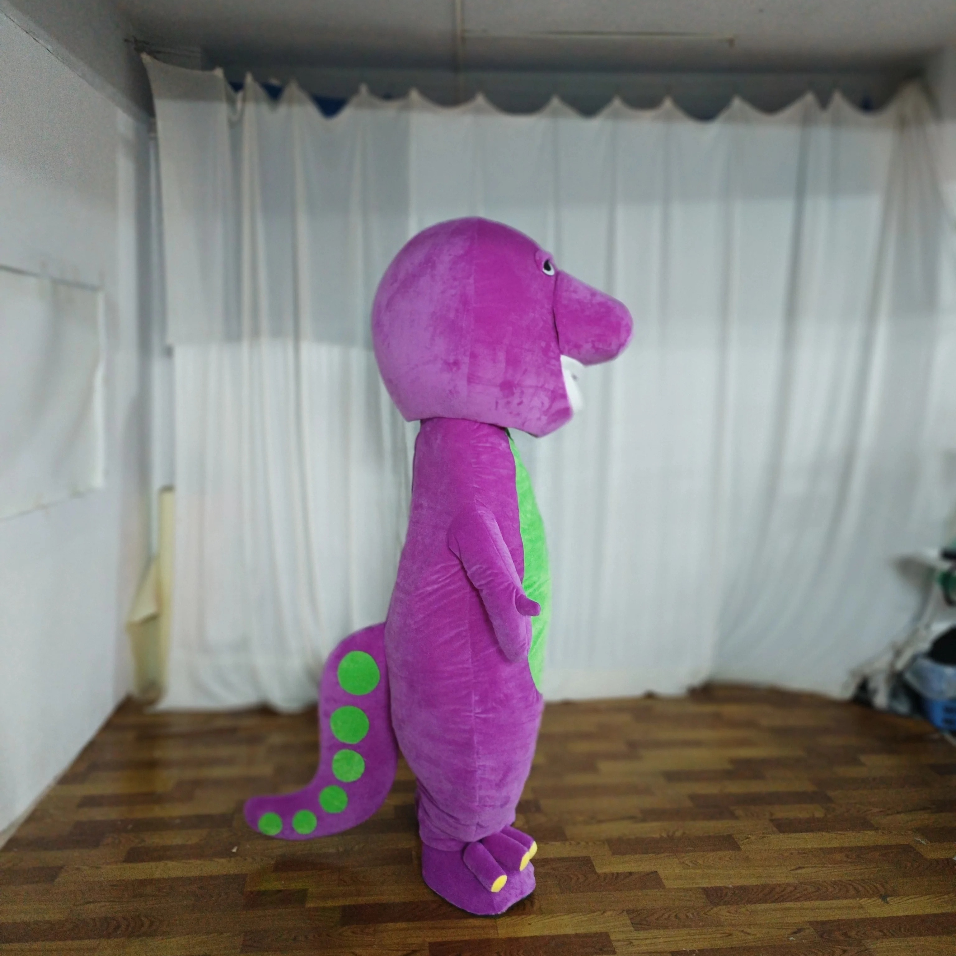 Funtoys MOQ 1 PCS Cosplay Custom Adult Size Dinosaur Plush Cartoon Barney Mascot Costume For Sale