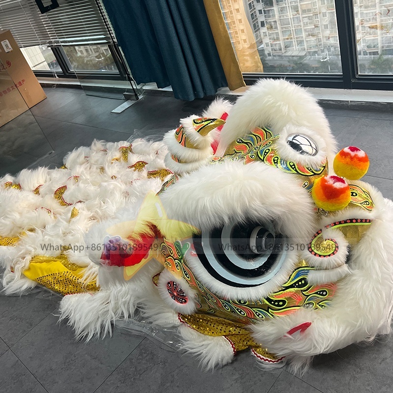 New Chinese new year Adult Lion Dance Wool Prop Plush Dragon Lantern performance Authentic China Lion Dance Costume For Sale