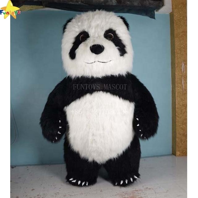 Funtoys CE Inflatable Panda Polar Bear Mascot Costume For Party