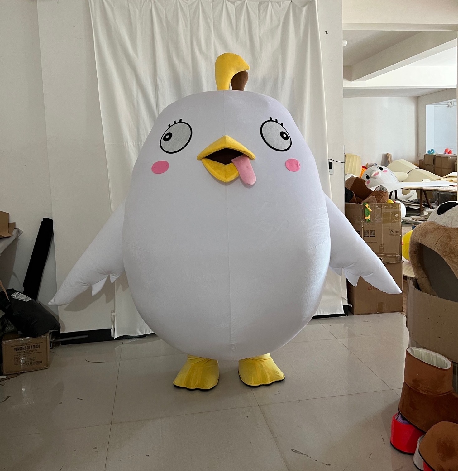 Funtoys Giant Customized Cute Inflatable Chicken Chop Mascot Costume Inflatable Chicken Chop Mascot Adult Party Costume