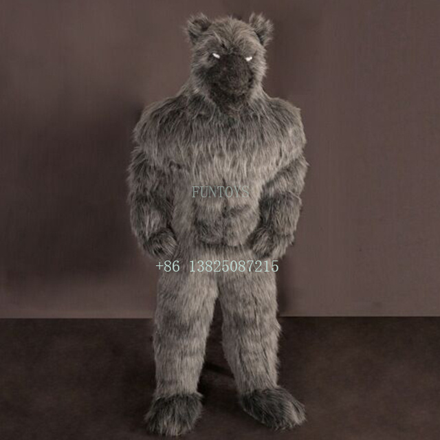 Funtoys CE inflatable realistic wolf mascot costume for adult