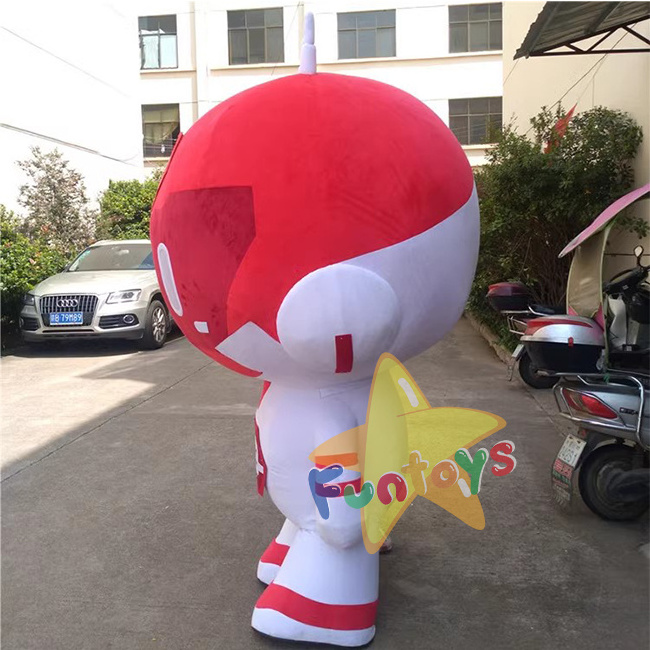 Funtoys Popular giant customized moving inflatable blue robot mascot costume Inflatable robot mascot adult party costume