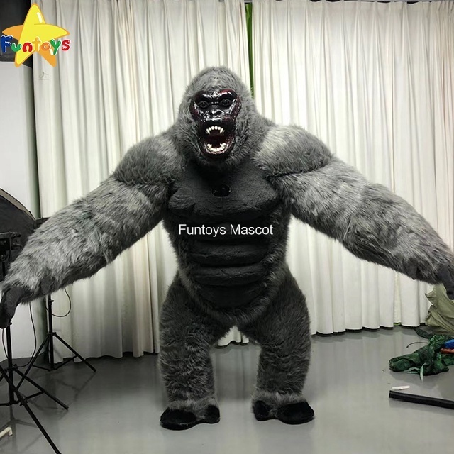 Funtoys Ape Inflatable Gorilla Mascot Costume 2/2.6/3m King Kong Custom Anime Cosplay Mascotte Fancy Dress Carnival For Adult