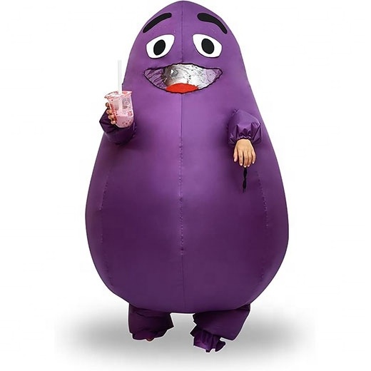 Funtoys Purple Grimace  Inflatable Costume for Adult Cartoon Cosplay for Halloween Christmas Party Performance Activity