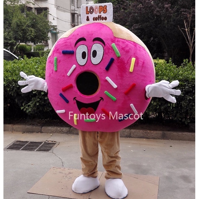 Funtoys CE Pink Donut Mascot Costume Cosplay Fancy Dress Advertising Promotion Carnival Halloween Xmas For Adults