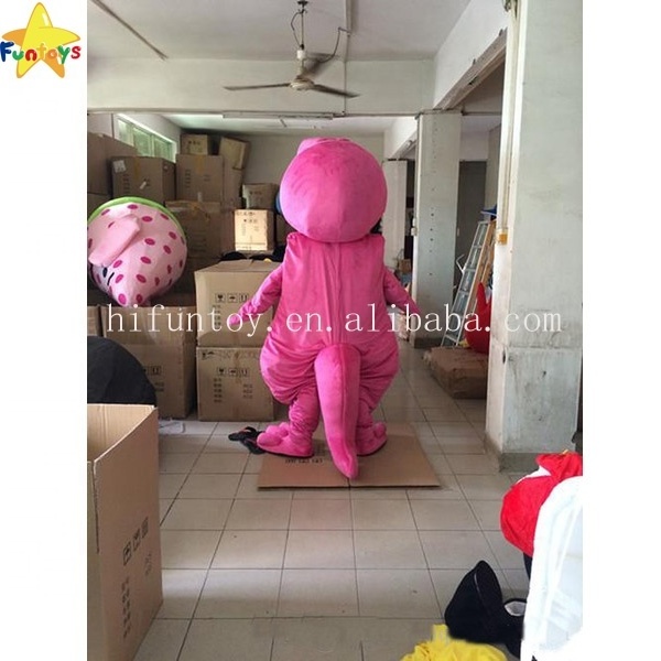 Funtoys CE adult barney costume rental for adults plush the dinasor mascot costume