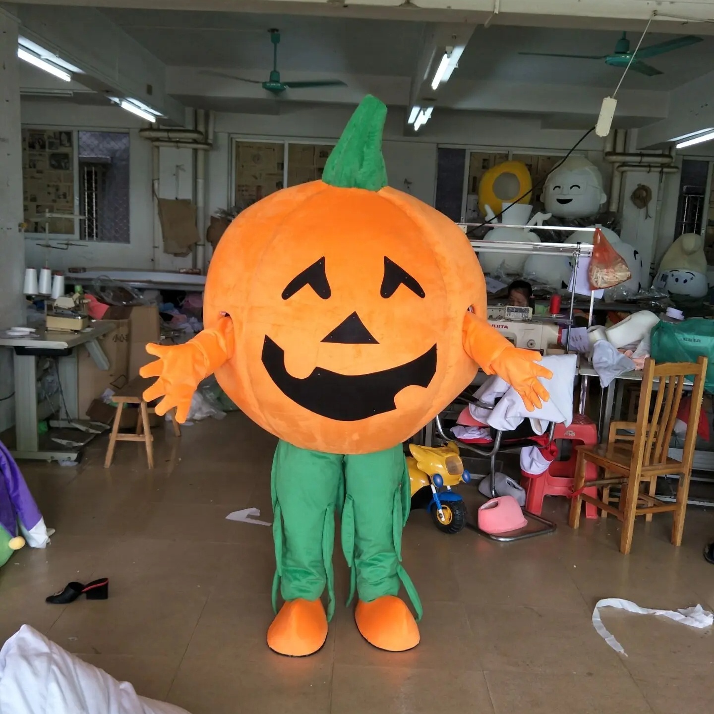 Funtoys MOQ 1 PCS Halloween commercial cartoon character pumpkin mascot costumes for party