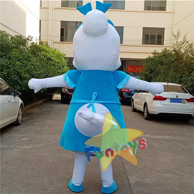 Funtoys custom Inflatable Dolphin mother mascot clothing cute Inflatable cartoon Dolphin mascot adult party clothing mascot