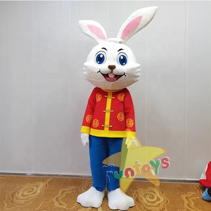 Funtoys Popular giant customized moving inflatable Beaming rabbits mascot costume Inflatable robot mascot adult party costume