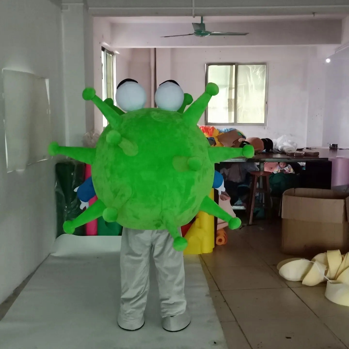 Funtoys MOQ 1 PCS funny viral custom bacteria mascot costume adults viral mascot costume for sale