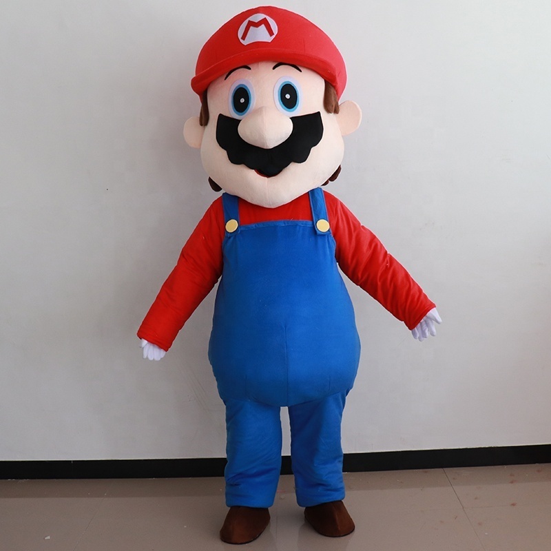 Funtoys Super Mario& Luigi 2 Mascot Costume Plush Customized Cartoon Halloween Anime Carnival Mascotte Promotion For Adult