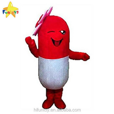 Funtoys CE Pills Capsules Cartoon Mascot Costume For Advertising