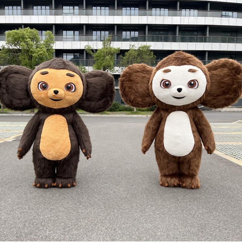 Funtoys Giant Ape Inflatable Cheburashka Mascot Costume 2m/2.6m Monkey Custom Anime Cosplay Mascotte Fancy Carnival For Adult