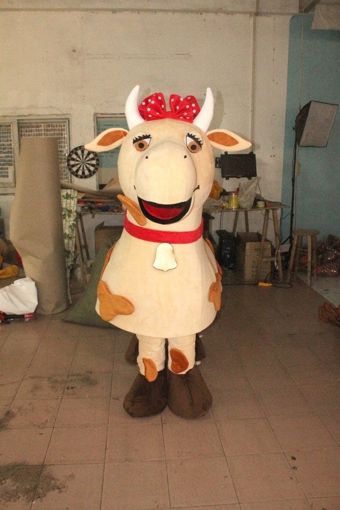 Funtoys Plush 2 Person Cow Mascot Costume For Adult Halloween