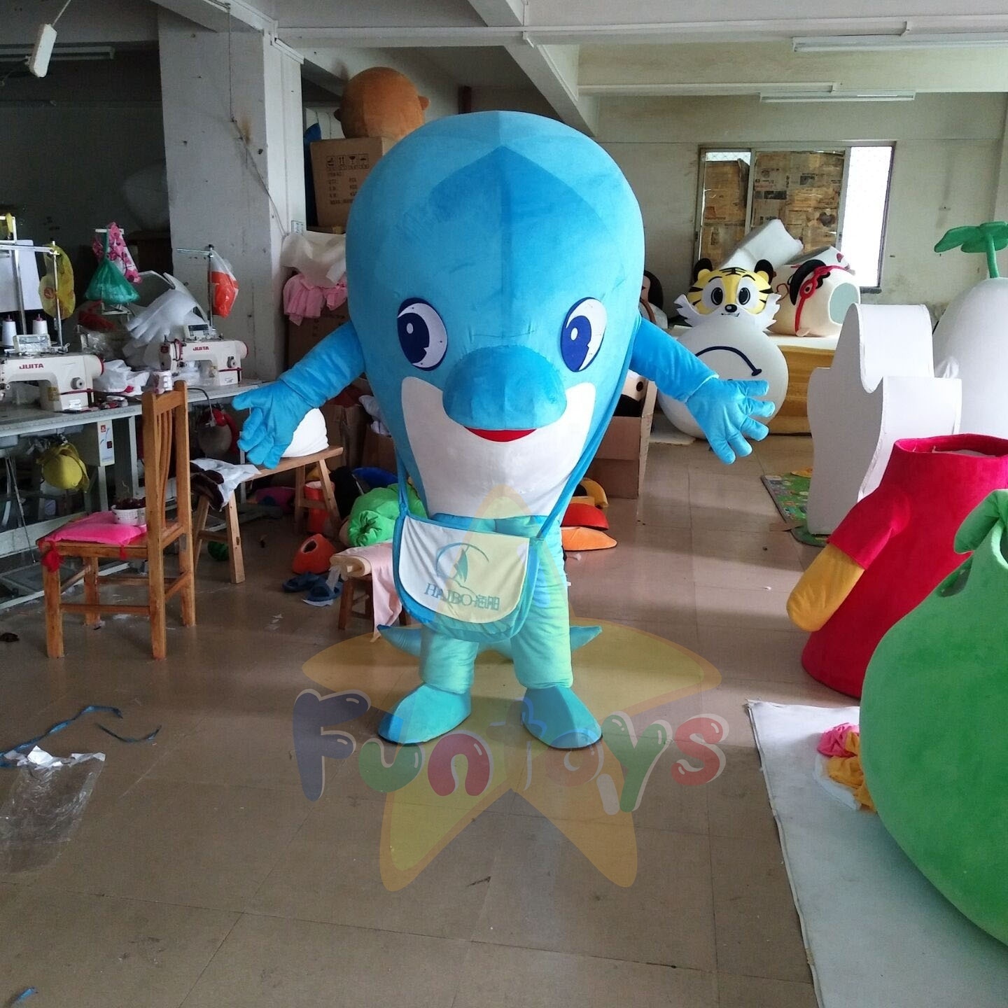 Funtoys Fish Aquarium Ocean Dolphin Animal Cartoon Mascot Costume for Theme Party