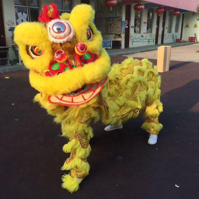 High Quality Chinese new year Adult Lion Dance Wool Prop Plush Dragon Lantern performance Authentic Lion Dance Costume For Sale