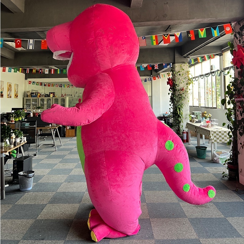 Funtoys custom giant inflatable purple barney mascot costume dragon plush fursuit dinosaur cosplay movie character for adult