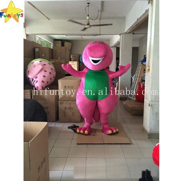 Funtoys CE adult barney costume rental for adults plush the dinasor mascot costume