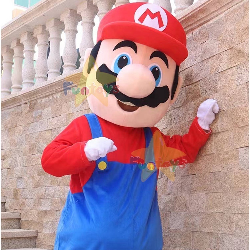 Funtoys Super Mario& Luigi 2 Mascot Costume Customized Cartoon Cosplay Halloween Anime Carnival Mascotte Promotion For Adult